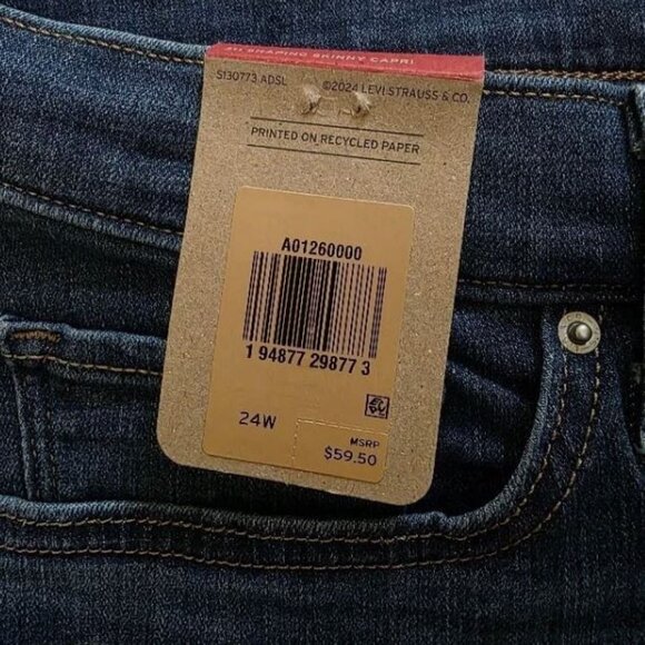 Plus Size Levi's® 311 Shaping Capris Color: Lapis Amidst Size: 24 W - Picture 4 of 4
